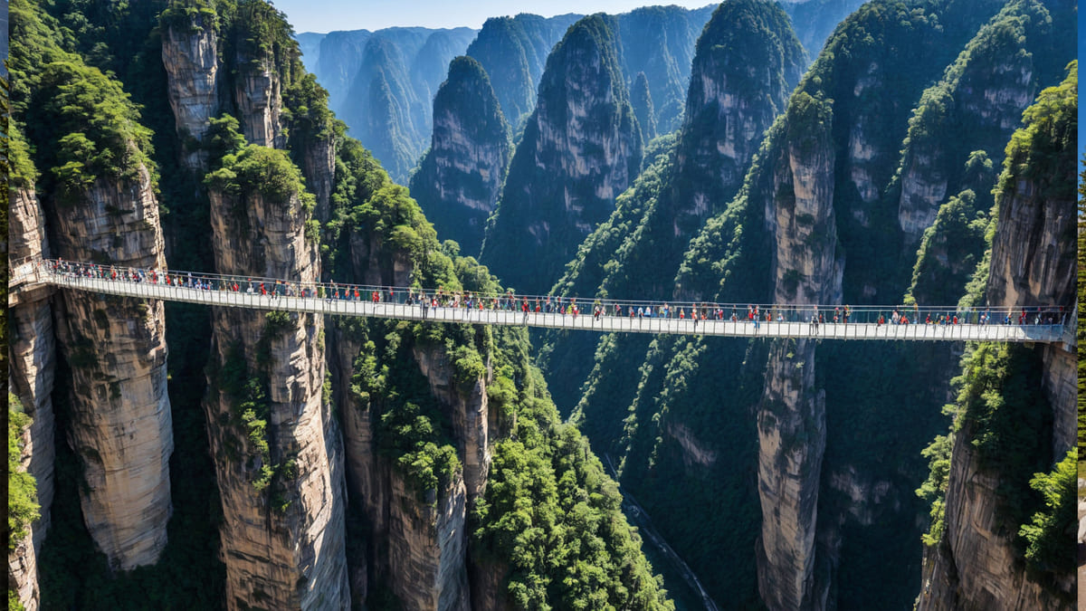 สะพานแก้วจางเจียเจี้ย (Zhangjiajie Glass Floor Bridge) ประกันเดินทางวิริยะ