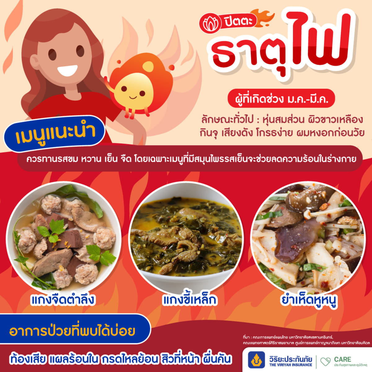 ธาตุไฟ อาหารตามธาตุเจ้าเรือน ประกันสุขภาพวิริยะ